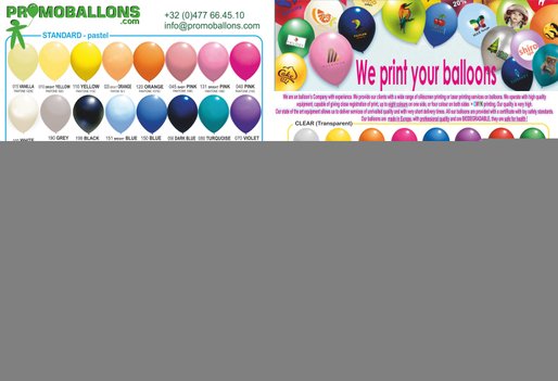 Ballons charte couleurs PROMOBALLONS